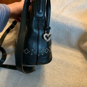 Brighton black leather crossbody bag